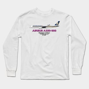 Airbus A350-900 - Singapore Airlines "10,000th Aircraft" Long Sleeve T-Shirt